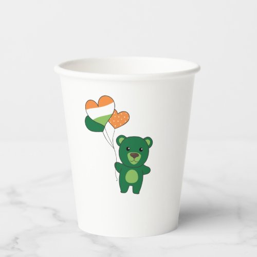 Bear With Ireland Balloons Cute Animals Happiness Paper Cups