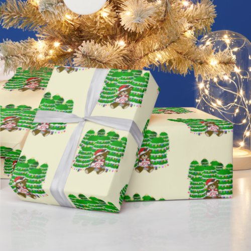 Bear with JOY Christmas  Wrapping Paper