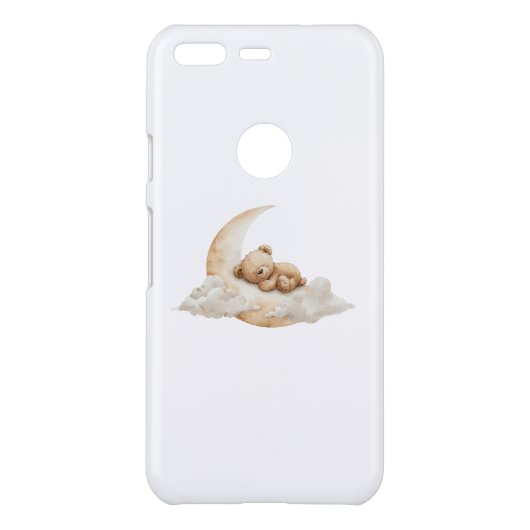 Bear with Pixel Phone Back Cover (Back)