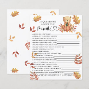 Bear with pumpkin - games about the parents