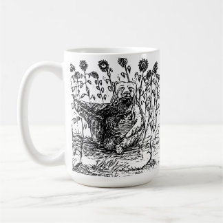 Bear with Sunflowers Coffee Mug