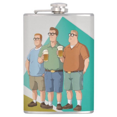 Bear With Us Custom Vinyl_Wrapped Flask Hip Cup 