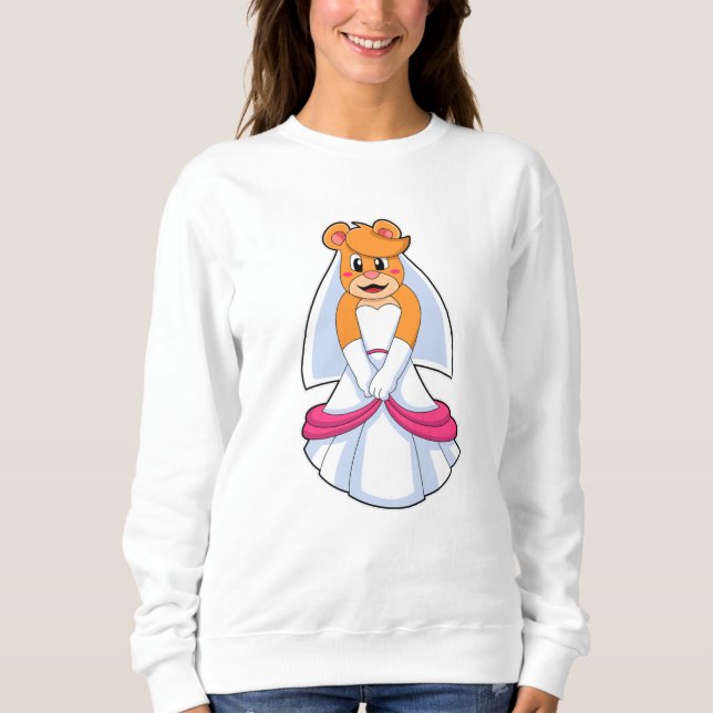 Bear with Wedding dress & Veil Sweatshirt (Front)