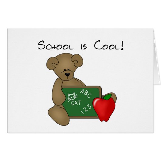 Bear with Writing Board School is Cool Cards (Front Horizontal)