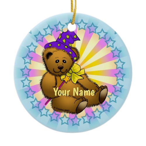 Bear wizard  ceramic ornament