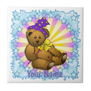 Bear wizard ceramic tile