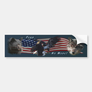 Bear, Wolf, Eagle Patriotic Bumper Sticker