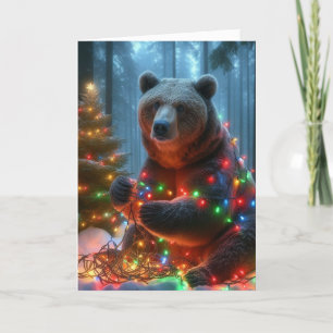 Bear woodland Christmas Greeting Cards