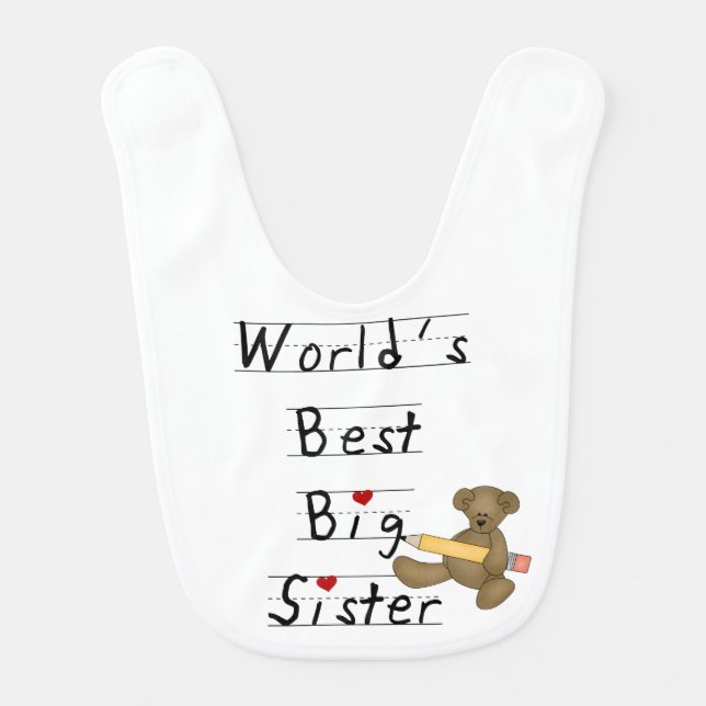Bear World's Best Big Sister Bib (Front)
