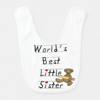 Bear World's Best Little Sister Bib