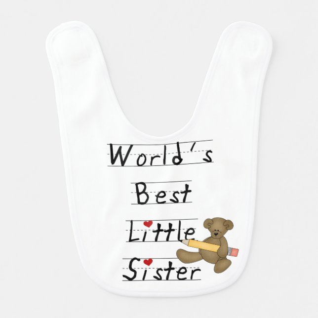 Bear World's Best Little Sister Bib (Front)