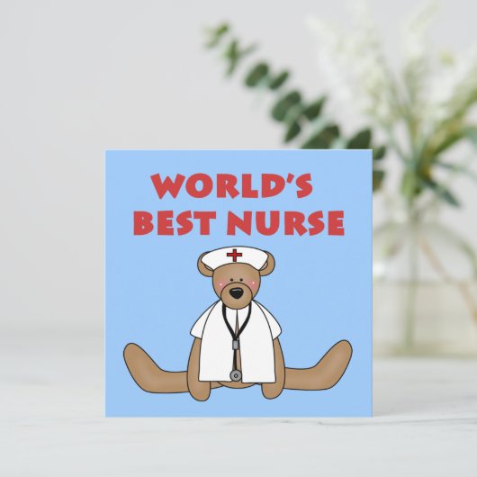 Bear World's Best Nurse T-shirts and Gifts (Standing Front)