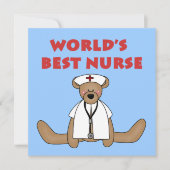Bear World's Best Nurse T-shirts and Gifts (Front)
