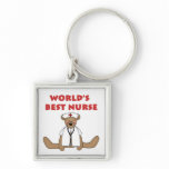 Bear World's Best Nurse T-shirts and Gifts Keychain