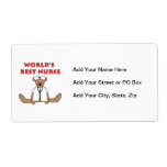 Bear World's Best Nurse T-shirts and Gifts Label