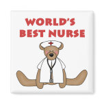 Bear World's Best Nurse T-shirts and Gifts Magnet