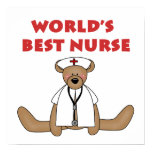 Bear World's Best Nurse T-shirts and Gifts Poster