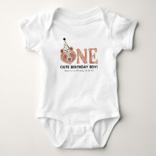 Bear-y Cute 1st Birthday Baby Bodysuit 