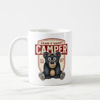 Bear-y Happy Camper Cute Bear Coffee Mug