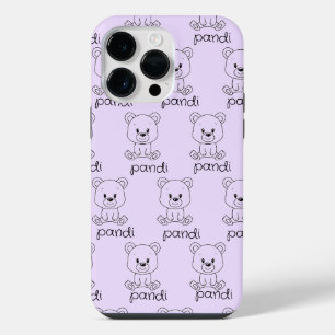 Bear-y Personalized: Customizable Light Purple iPhone 14 Pro Max Case