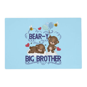 Bear-y Very Big Brother Sibling Pun Placemat
