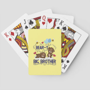 Bear-y Very Big Brother Sibling Pun Poker Cards
