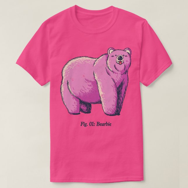 Bearbie Pink Bear T-Shirt (Design Front)