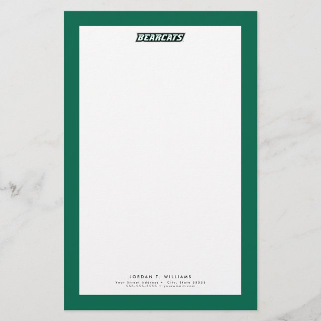 Bearcats Wordmark Stationery (Front)