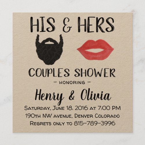 COUPLES SHOWER CHIC INVITATION SUITES