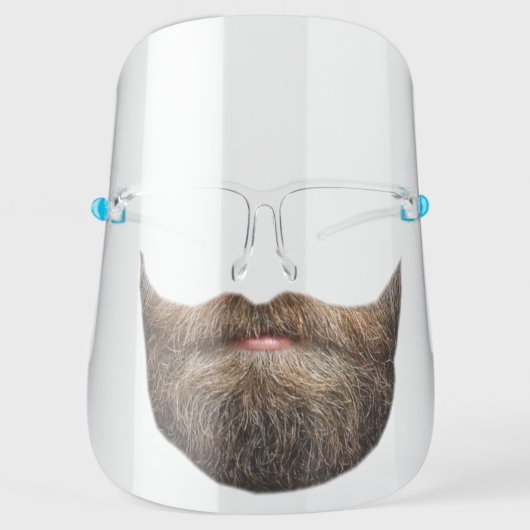Beard and Mustache Disguise Face Shield (Front)