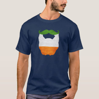 Beard and Mustache Irish Flag T-Shirt