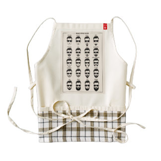 beard and mustache style guide zazzle HEART apron