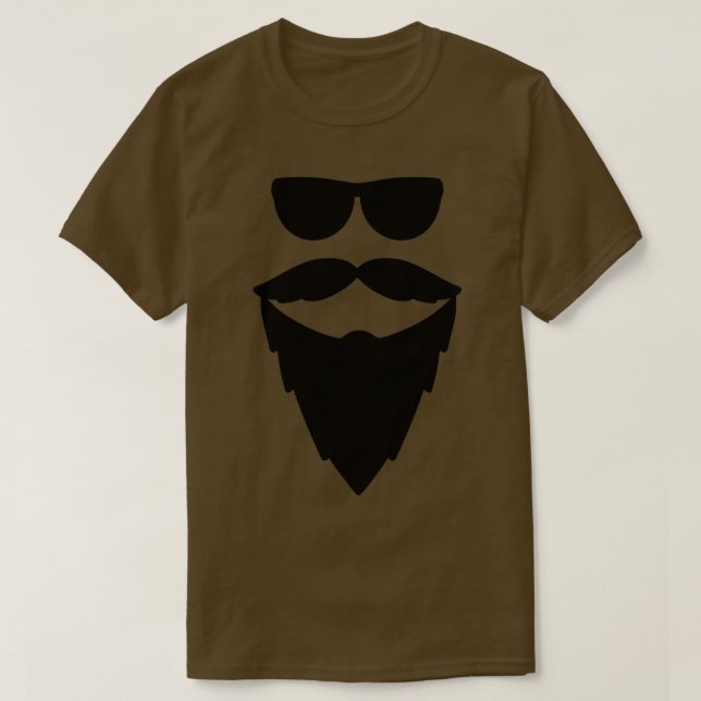Beard and Santa Claus sunglasses fans graphic chis T-Shirt (Design Front)