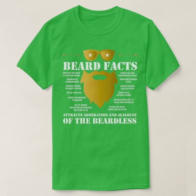 Beard Bearded Collie Mustache Facial Hair Gift 5 T-Shirt (Design Front)
