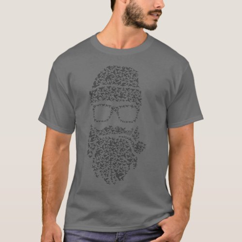 Beard Birds Grey T_Shirt