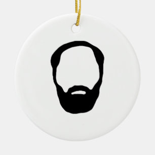 beard ceramic ornament