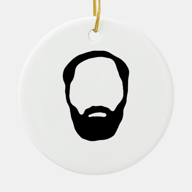 beard ceramic ornament (Front)