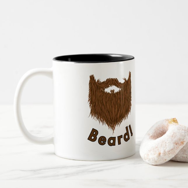 beard club patchy stubble beard mugs (With Donut)