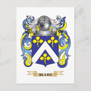 Beard Coat of Arms (Family Crest) Postcard