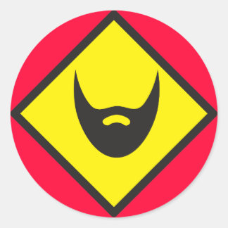 BEARD crossing Classic Round Sticker