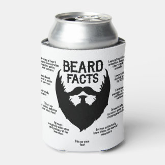 Beard Facts (black) Can Cooler