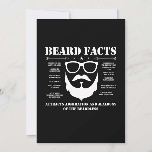 Beard Facts Invitation (Front)