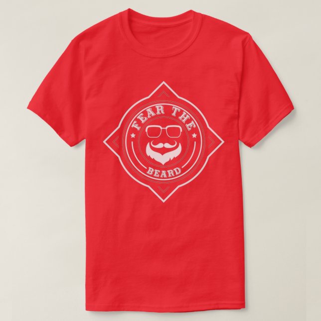 Beard Fear the beard funny beard design for beard  T-Shirt (Design Front)