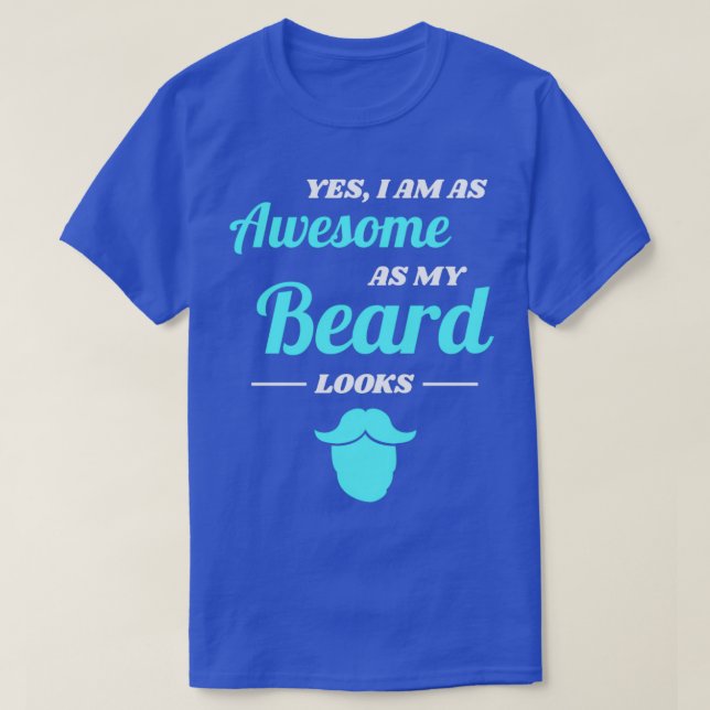 Beard Full Moustache Men Gift Classic TShirt (Design Front)