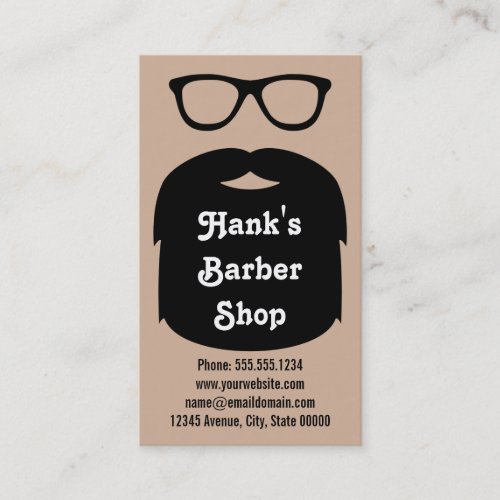 Beard  Glasses Business Card