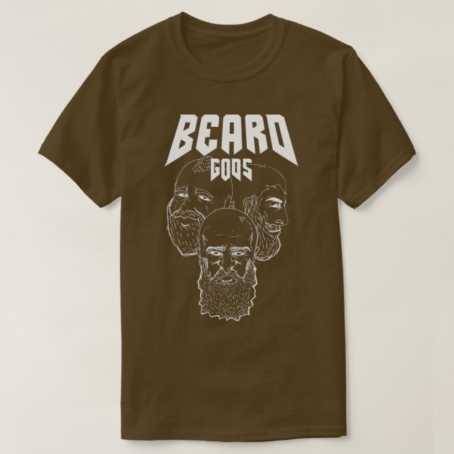 Beard Gods Beard Lovers Dont Shave Funny Beard Men T-Shirt (Design Front)