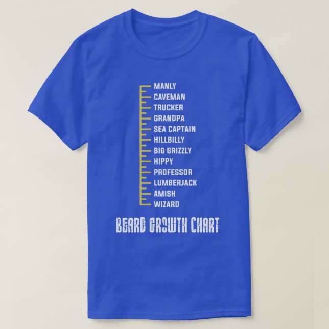 Beard Growth Chart 2 T-Shirt (Design Front)