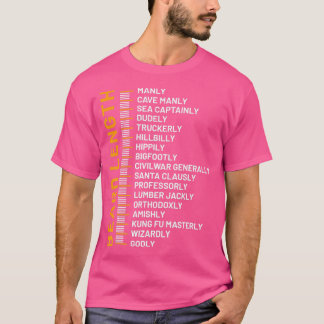 Beard Growth Chart Beard Length Linered Beard Leng T-Shirt