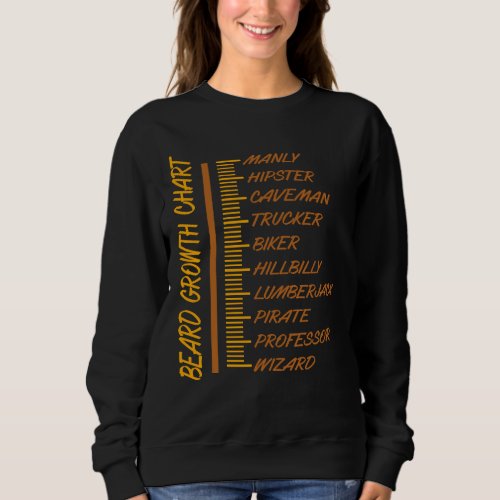 Beard Growth Chart  Bearded Man Sweatshirt