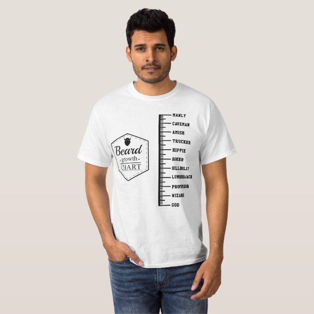 Beard Growth Chart T-Shirt (Front Full)